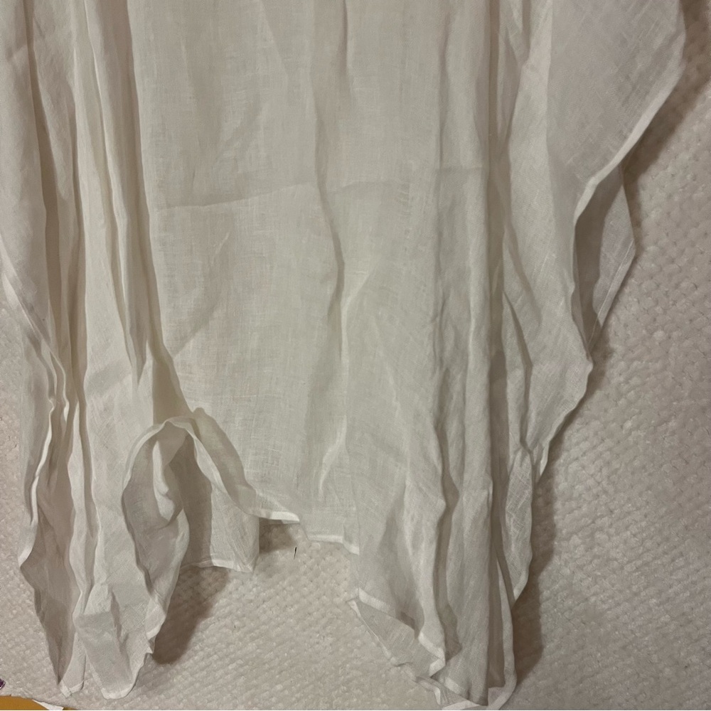 Eileen Fisher Womens Linen Gauze Caftan Cover Up Boxy Fit Lightweight Sz 1X/2X - Picture 5 of 10